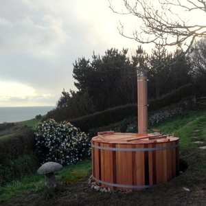 Pre-loved hot tub at its new home in Devon, March 2014